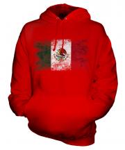 Mexico Distressed Flag Unisex Adult Hoodie