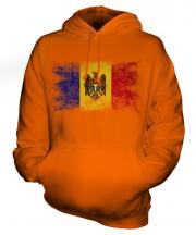 Moldova Distressed Flag Unisex Adult Hoodie