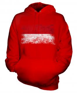 Monaco Distressed Flag Unisex Adult Hoodie