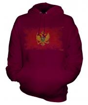 Montenegro Distressed Flag Unisex Adult Hoodie
