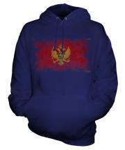 Montenegro Distressed Flag Unisex Adult Hoodie