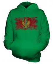 Montenegro Distressed Flag Unisex Adult Hoodie