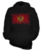 Montenegro Distressed Flag Unisex Adult Hoodie