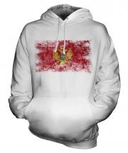 Montenegro Distressed Flag Unisex Adult Hoodie