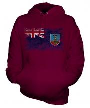 Montserrat Distressed Flag Unisex Adult Hoodie