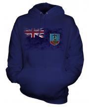 Montserrat Distressed Flag Unisex Adult Hoodie