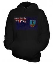 Montserrat Distressed Flag Unisex Adult Hoodie