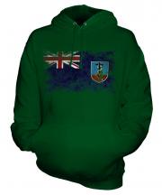 Montserrat Distressed Flag Unisex Adult Hoodie