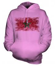 Morocco Distressed Flag Unisex Adult Hoodie