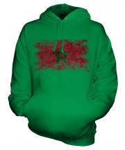 Morocco Distressed Flag Unisex Adult Hoodie