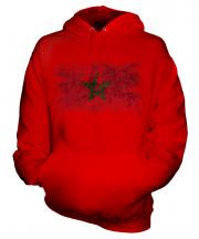 Morocco Distressed Flag Unisex Adult Hoodie