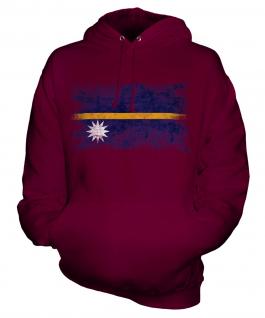 Nauru Distressed Flag Unisex Adult Hoodie