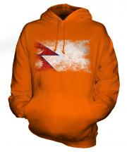 Nepal Distressed Flag Unisex Adult Hoodie