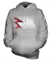 Nepal Distressed Flag Unisex Adult Hoodie