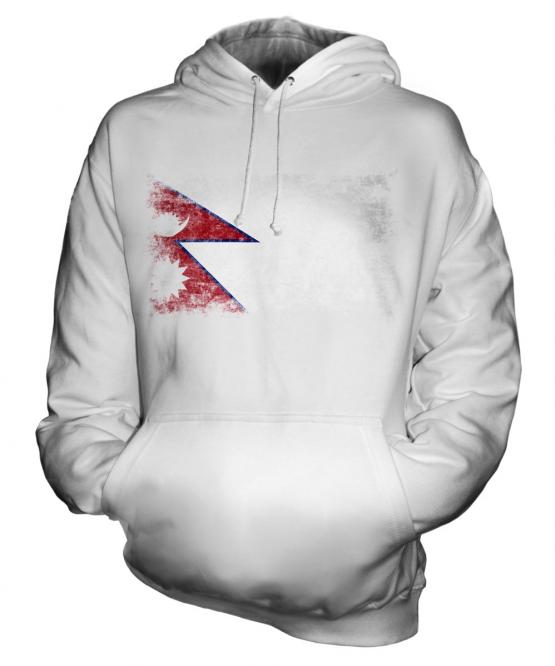 Nepal Distressed Flag Unisex Adult Hoodie