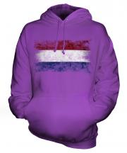 Netherlands Distressed Flag Unisex Adult Hoodie