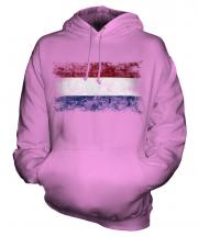 Netherlands Distressed Flag Unisex Adult Hoodie