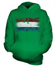 Netherlands Distressed Flag Unisex Adult Hoodie