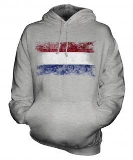 Netherlands Distressed Flag Unisex Adult Hoodie