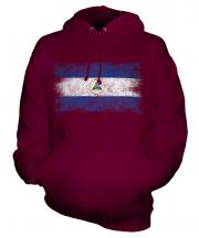 Nicaragua Distressed Flag Unisex Adult Hoodie
