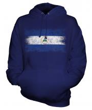 Nicaragua Distressed Flag Unisex Adult Hoodie