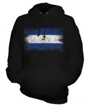 Nicaragua Distressed Flag Unisex Adult Hoodie