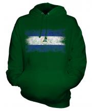Nicaragua Distressed Flag Unisex Adult Hoodie