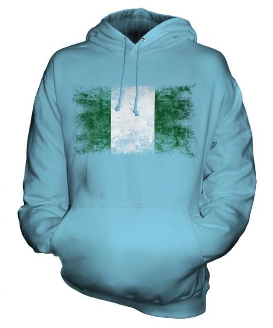 Nigeria Distressed Flag Unisex Adult Hoodie