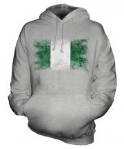 Nigeria Distressed Flag Unisex Adult Hoodie