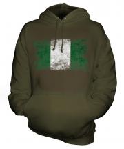 Nigeria Distressed Flag Unisex Adult Hoodie