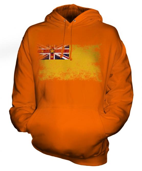 Niue Distressed Flag Unisex Adult Hoodie
