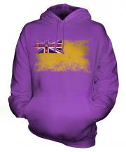 Niue Distressed Flag Unisex Adult Hoodie