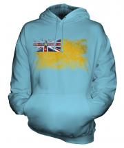 Niue Distressed Flag Unisex Adult Hoodie