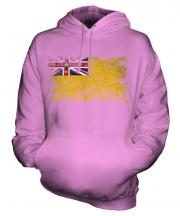 Niue Distressed Flag Unisex Adult Hoodie