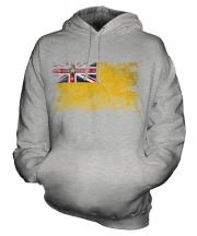 Niue Distressed Flag Unisex Adult Hoodie