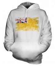 Niue Distressed Flag Unisex Adult Hoodie