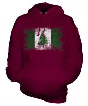 Norfolk Island Distressed Flag Unisex Adult Hoodie