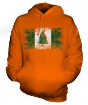 Norfolk Island Distressed Flag Unisex Adult Hoodie