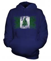 Norfolk Island Distressed Flag Unisex Adult Hoodie