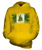 Norfolk Island Distressed Flag Unisex Adult Hoodie