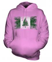 Norfolk Island Distressed Flag Unisex Adult Hoodie