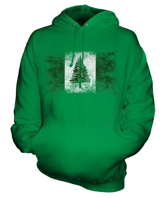 Norfolk Island Distressed Flag Unisex Adult Hoodie