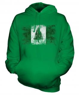 Norfolk Island Distressed Flag Unisex Adult Hoodie