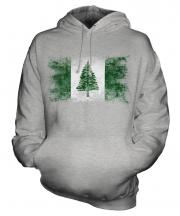 Norfolk Island Distressed Flag Unisex Adult Hoodie