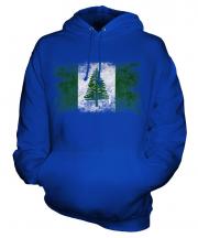 Norfolk Island Distressed Flag Unisex Adult Hoodie