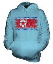 North Korea Distressed Flag Unisex Adult Hoodie