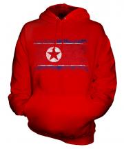 North Korea Distressed Flag Unisex Adult Hoodie