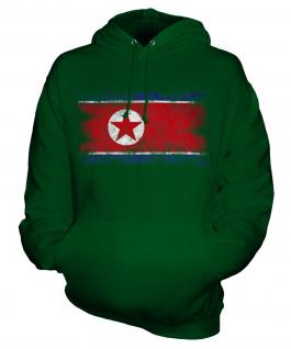 North Korea Distressed Flag Unisex Adult Hoodie