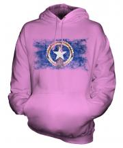 Northern Mariana Islands Distressed Flag Unisex Adult Hoodie