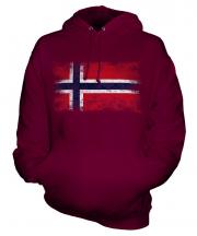 Norway Distressed Flag Unisex Adult Hoodie